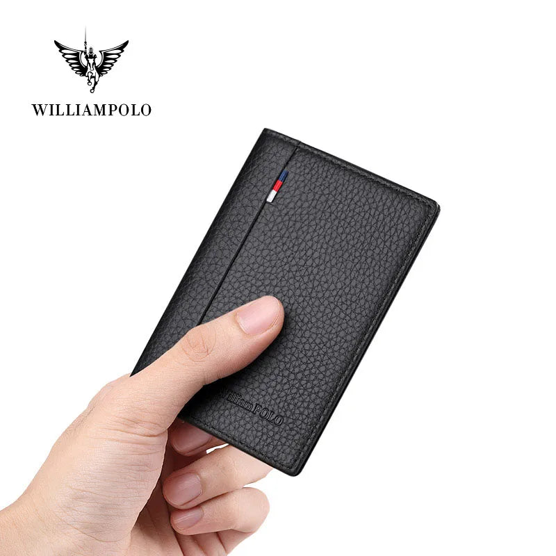 Carteira Slim de Couro Masculina William Polo Roma da Cavasta 
