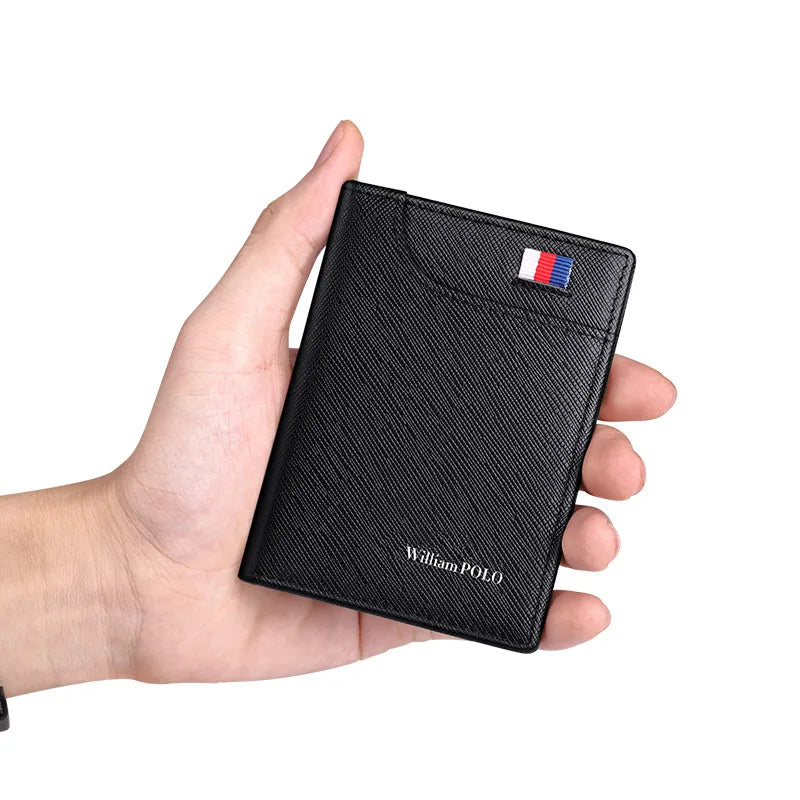 Carteira Slim de Couro Masculina William Polo Travel da Cavasta
