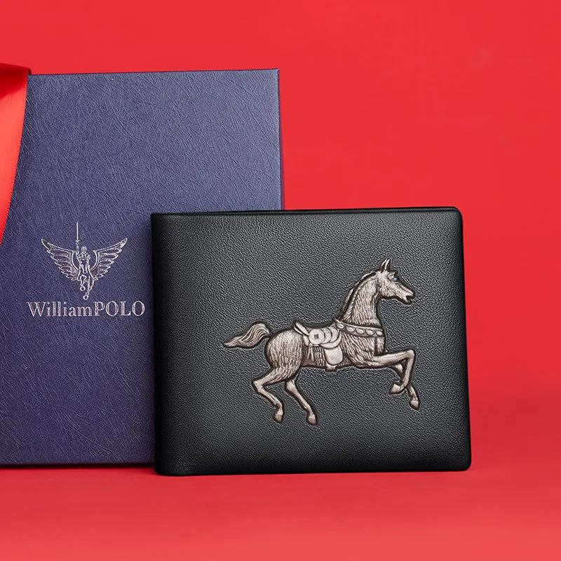 Carteira de Couro Masculina William Polo Milão da Cavasta